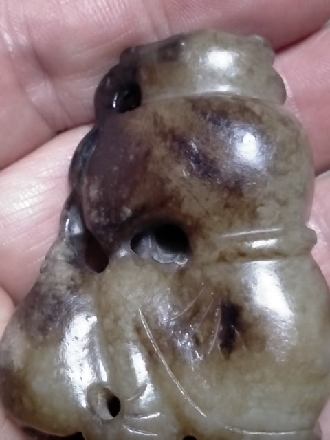 古玩玉器提油仿古“玉童子”真品鑒賞圖