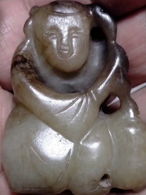 古玩玉器提油仿古“玉童子”真品鑒賞圖