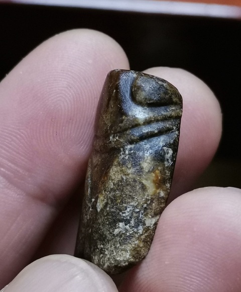 古玩玉器和田玉黃沁籽料蟬真品鑒賞圖