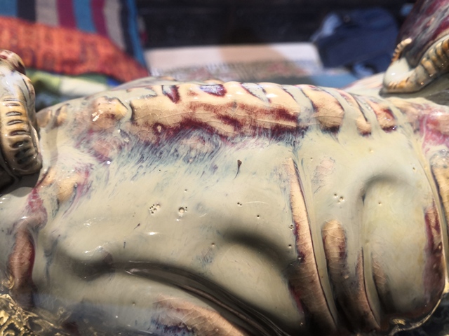 古玩陶瓷窯變釉臥羊真品鑒賞圖