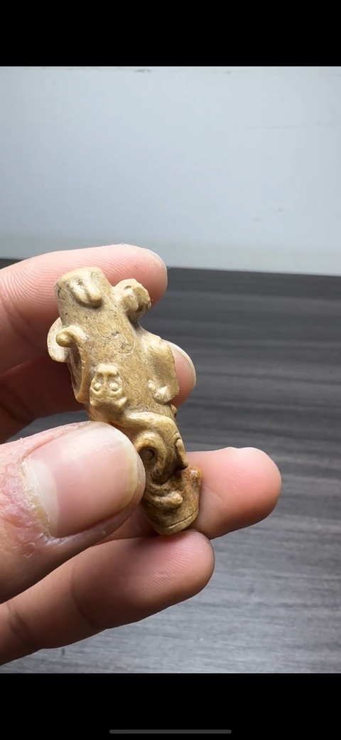 古玩玉器做舊仿古“螭龍紋勒”真品鑒賞圖