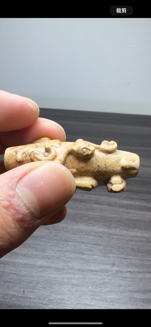 古玩玉器做舊仿古“螭龍紋勒”真品鑒賞圖