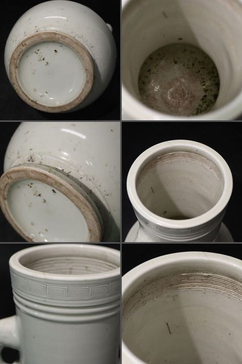 古玩陶瓷白釉象耳瓶，建議找德化陶老師確認真品鑒賞圖