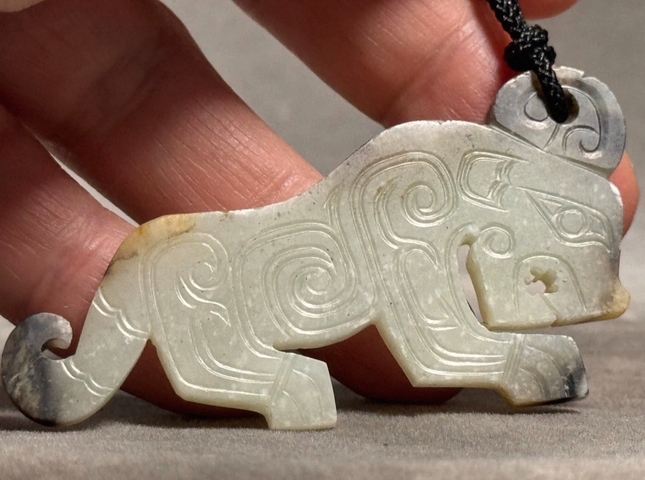 古玩玉器仿古玉虎真品鑒賞圖