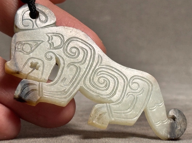 古玩玉器仿古玉虎真品鑒賞圖