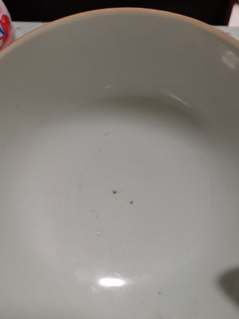 古玩陶瓷樵漁耕讀山水紋青花碗真品鑒賞圖