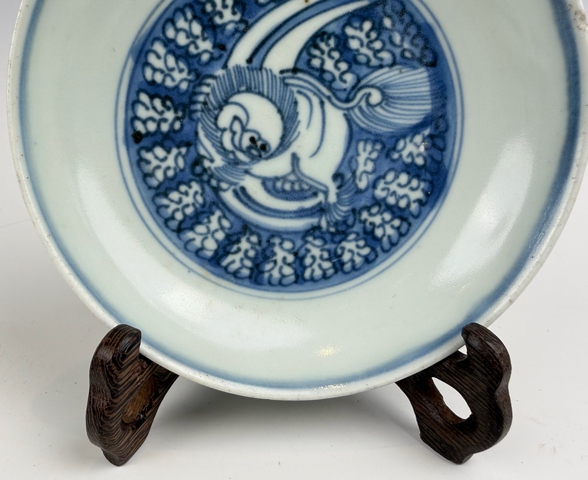 古玩陶瓷明萬歷·青花獅子紋盤真品鑒賞圖