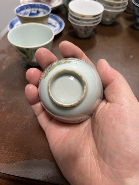 古玩陶瓷松鶴紋杯真品鑒賞圖