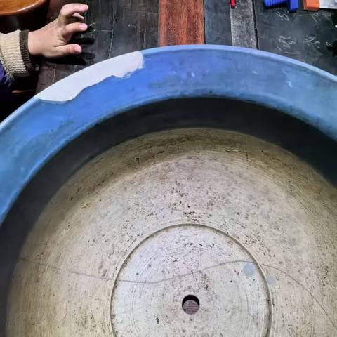 古玩陶瓷祭蘭釉花盆真品鑒賞圖