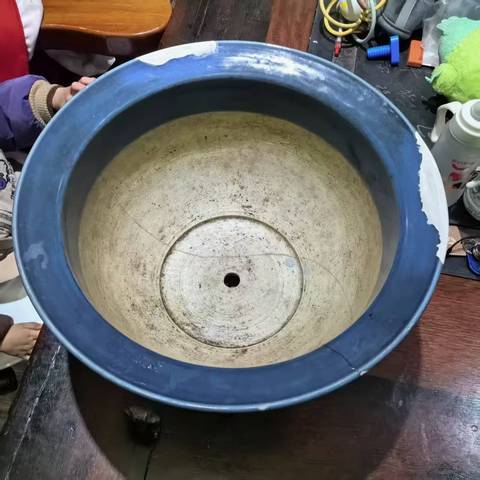 古玩陶瓷祭蘭釉花盆真品鑒賞圖