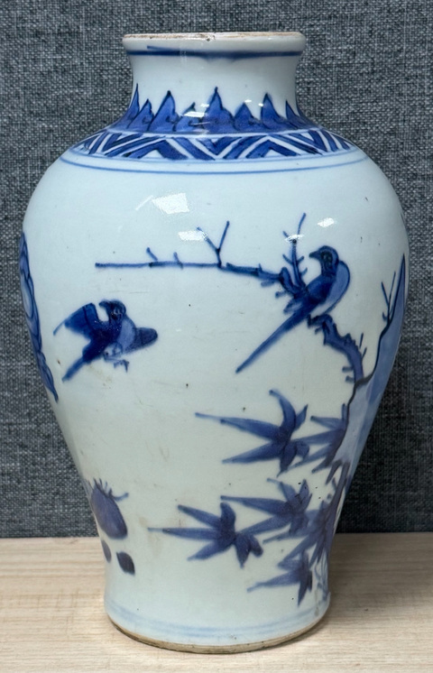 古玩陶瓷青花花鳥紋梅瓶，注意品相真品鑒賞圖