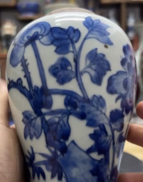 古玩陶瓷青花花鳥紋梅瓶，注意品相真品鑒賞圖