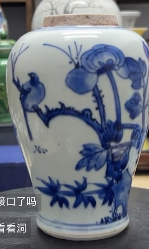 古玩陶瓷青花花鳥紋梅瓶，注意品相真品鑒賞圖