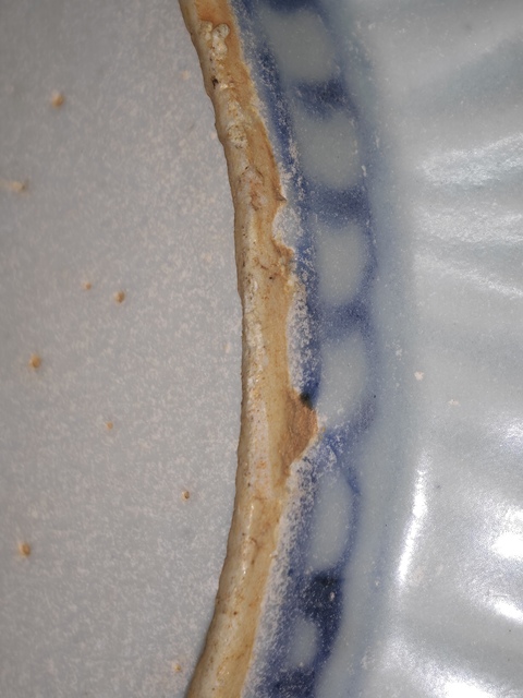 古玩陶瓷青花麒麟望月紋花口盤真品鑒賞圖