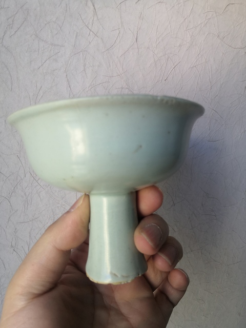 古玩陶瓷高足杯真品鑒賞圖