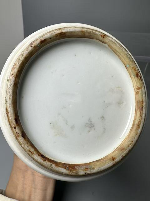 古玩陶瓷青花山水通景紋花觚真品鑒賞圖