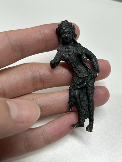 古玩銅器銅菩薩真品鑒賞圖