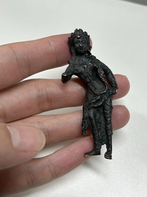 古玩銅器銅菩薩真品鑒賞圖