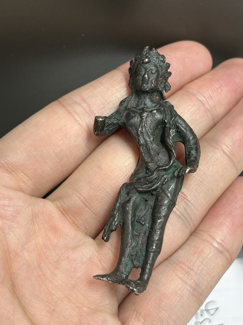 古玩銅器銅菩薩真品鑒賞圖