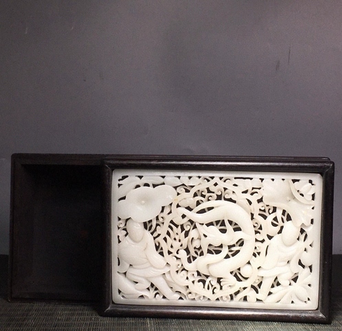 古玩玉器玉雕龍紋鑲嵌件真品鑒賞圖