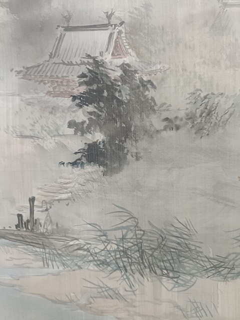 古玩字畫雨雪雙屏真品鑒賞圖