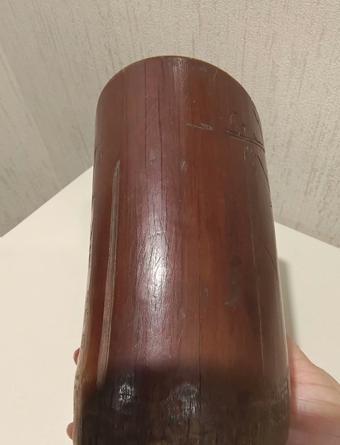 古玩雜項竹刻筆筒真品鑒賞圖