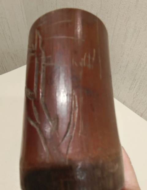 古玩雜項竹刻筆筒真品鑒賞圖