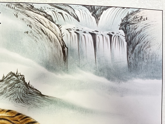 古玩字畫付鴻義《崖嶺雄風(fēng)》真品鑒賞圖