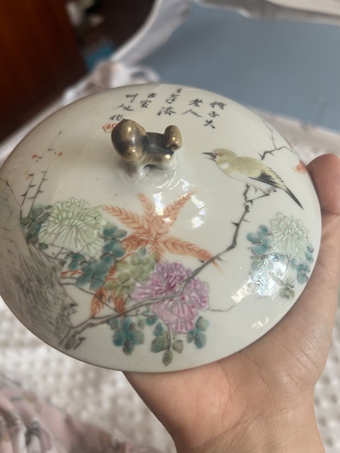 古玩陶瓷晚清淺降粥罐真品鑒賞圖