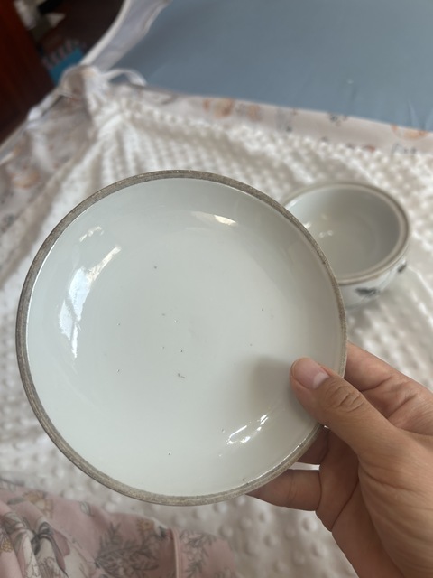 古玩陶瓷晚清淺降粥罐真品鑒賞圖