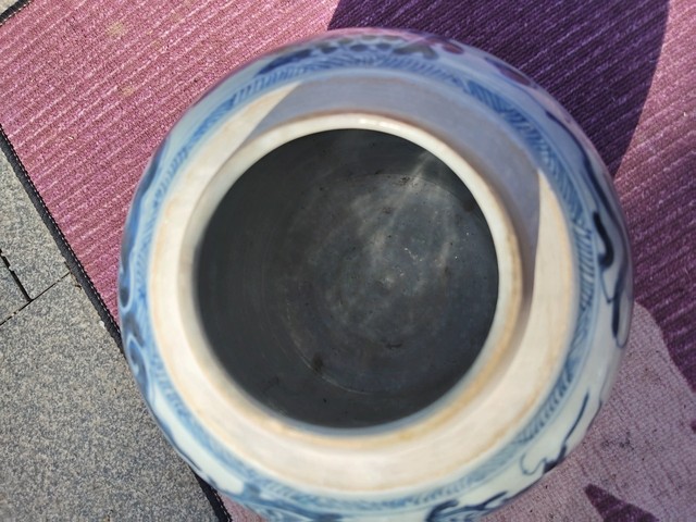 古玩陶瓷雍正青花罐真品鑒賞圖