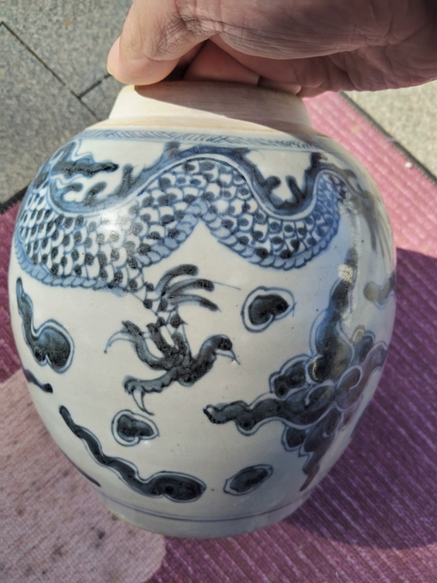 古玩陶瓷雍正青花罐真品鑒賞圖