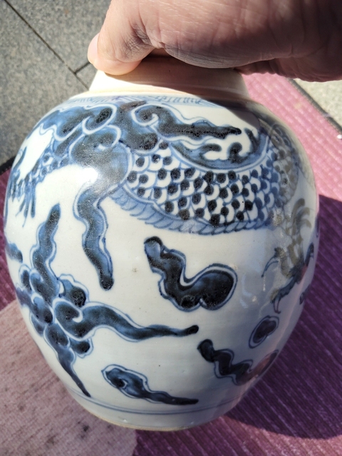 古玩陶瓷雍正青花罐真品鑒賞圖