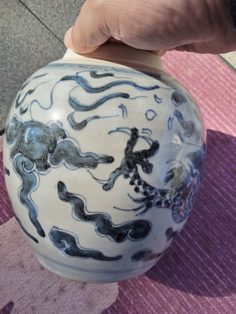 古玩陶瓷雍正青花罐真品鑒賞圖