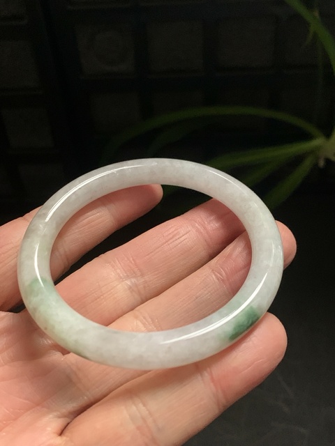 古玩玉器天然翡翠手鐲真品鑒賞圖