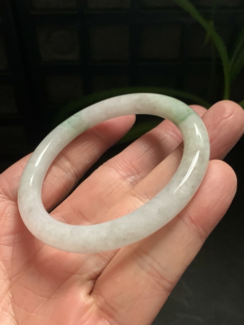 古玩玉器天然翡翠手鐲真品鑒賞圖