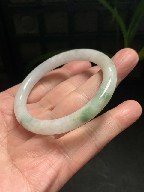 古玩玉器天然翡翠手鐲真品鑒賞圖