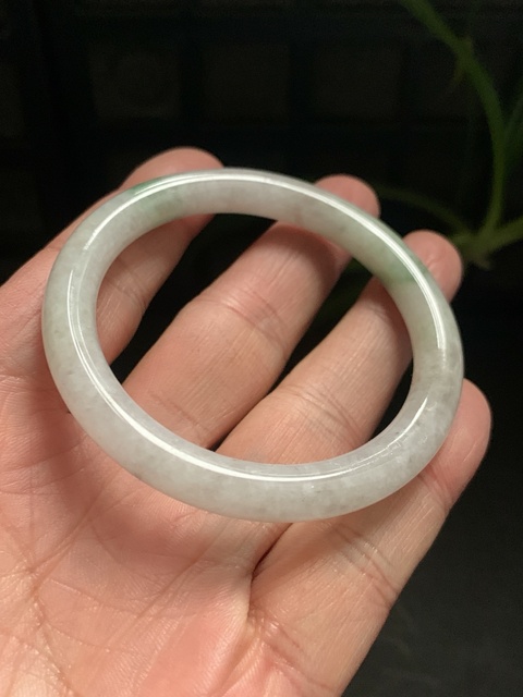 古玩玉器天然翡翠手鐲真品鑒賞圖