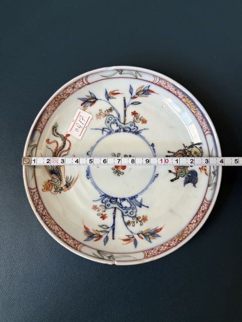 古玩陶瓷清·康熙麒麟斗鳳斗彩五彩盤拍賣，當前價格2500元