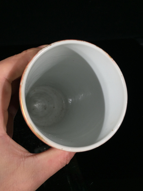 古玩陶瓷廣彩人物紋香筒真品鑒賞圖