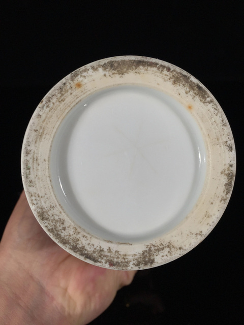 古玩陶瓷廣彩人物紋香筒真品鑒賞圖