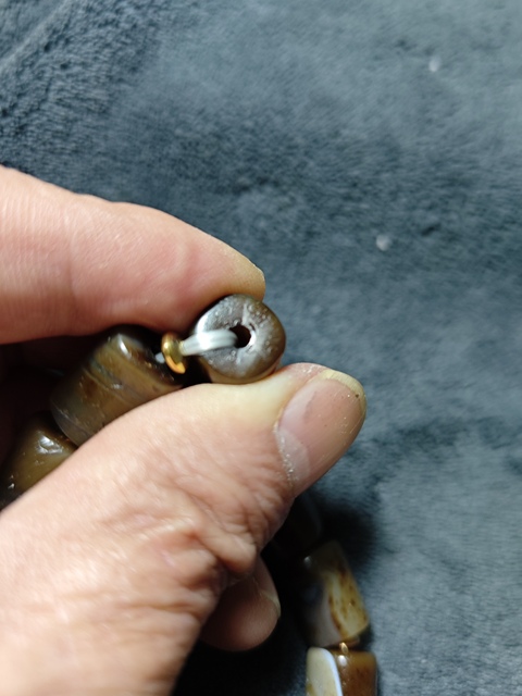 古玩玉器瑪瑙桶珠真品鑒賞圖