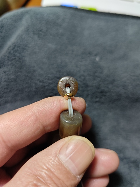 古玩玉器瑪瑙桶珠真品鑒賞圖