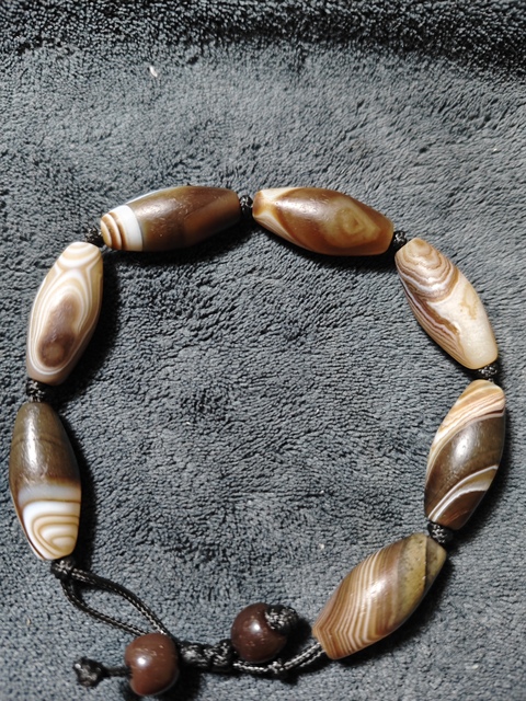 古玩玉器纏絲瑪瑙珠串真品鑒賞圖