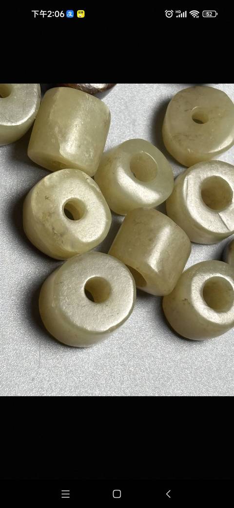 古玩玉器玉桶型珠真品鑒賞圖