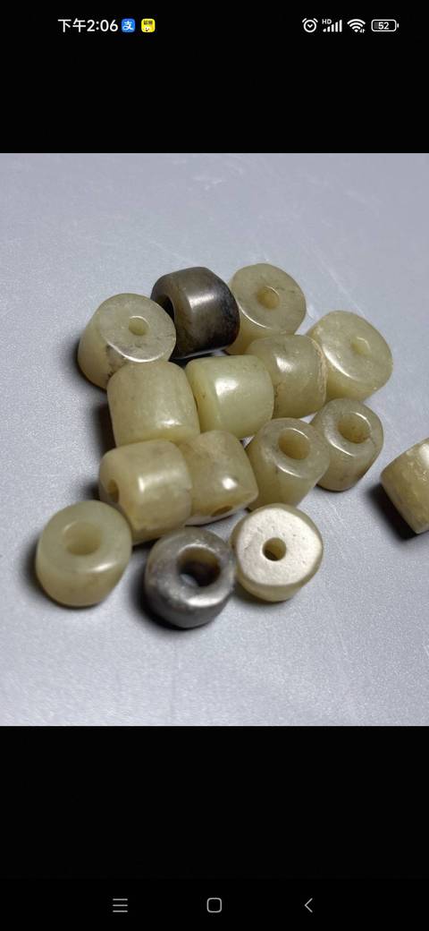 古玩玉器玉桶型珠真品鑒賞圖