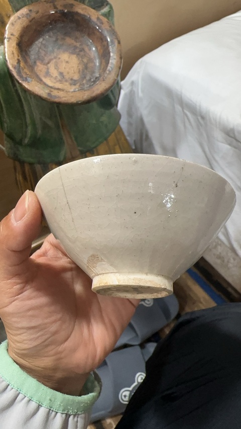 古玩陶瓷青白釉斗笠碗真品鑒賞圖