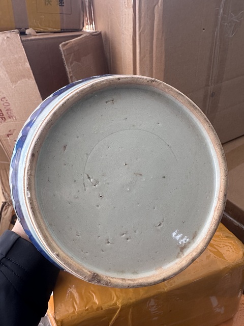 古玩陶瓷青花纏枝花卉紋太白罐真品鑒賞圖