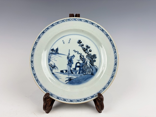 古玩陶瓷清乾隆·青花魚家樂盤拍賣，當前價格0元