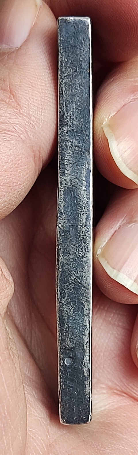 古玩字畫長條形銀條真品鑒賞圖